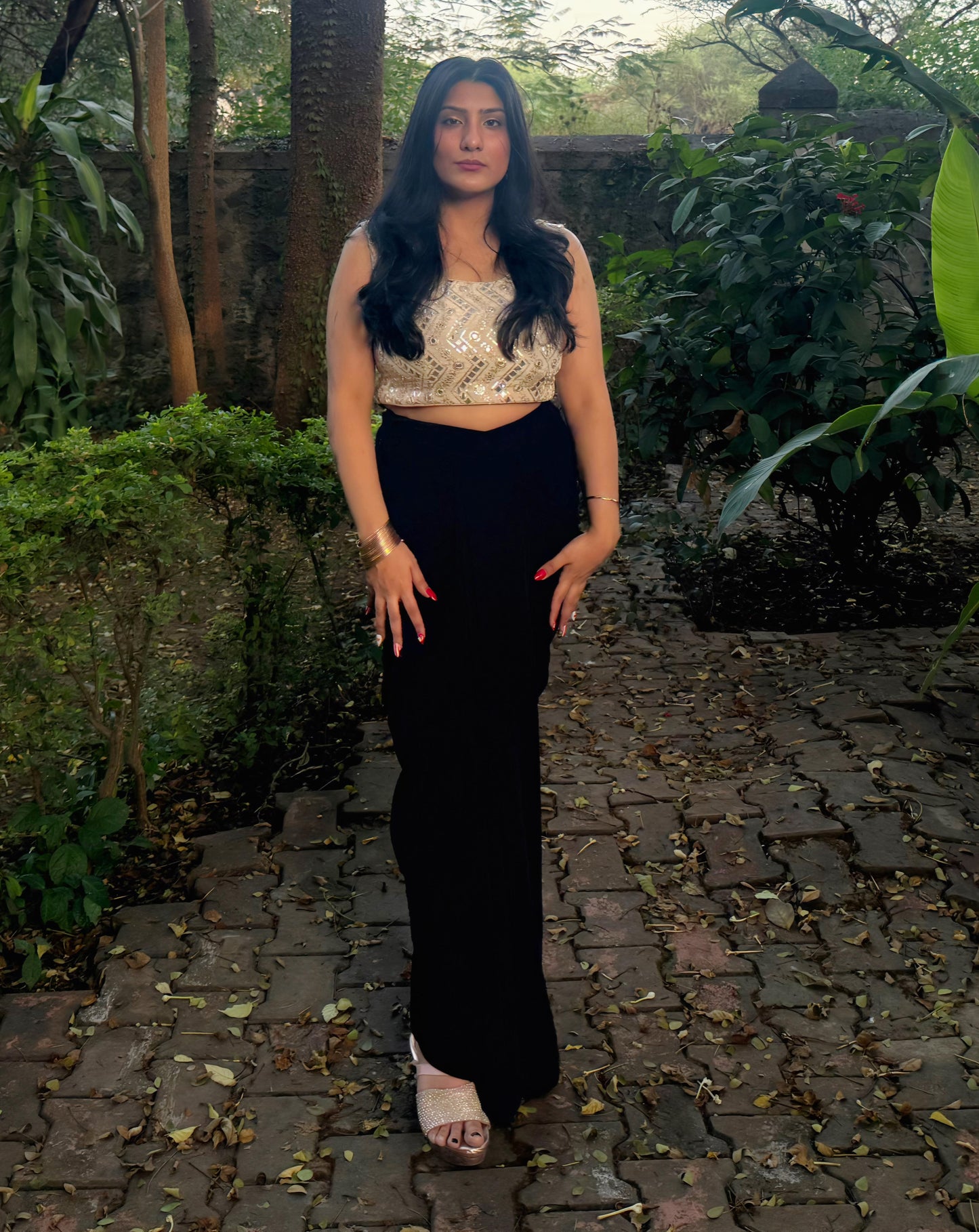 Egyptian goddess Velvet Dhoti Skirt