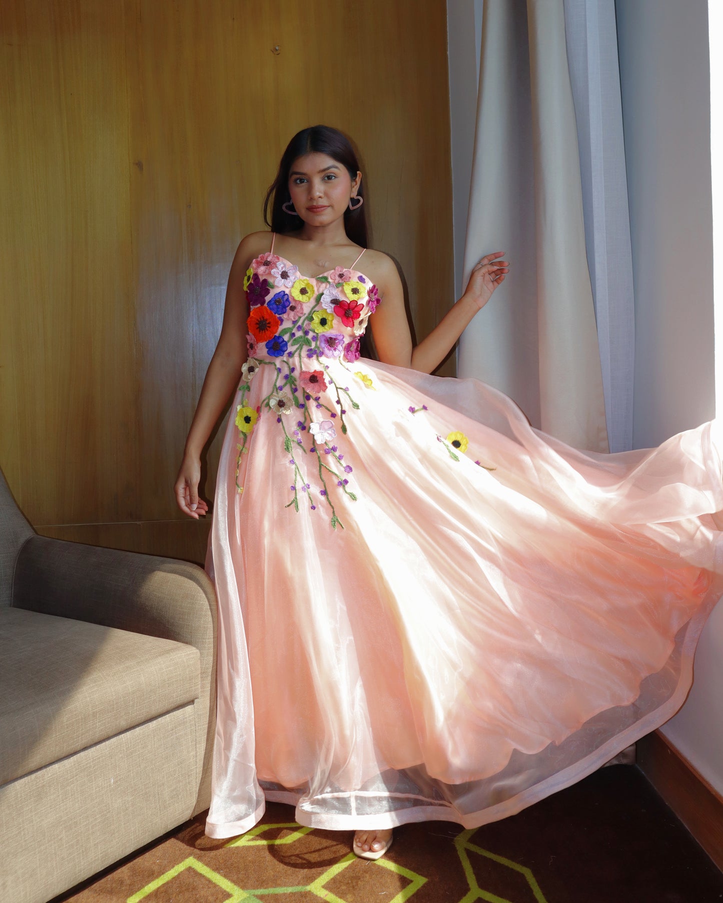 "Garden Bloom" Embroidered Dress