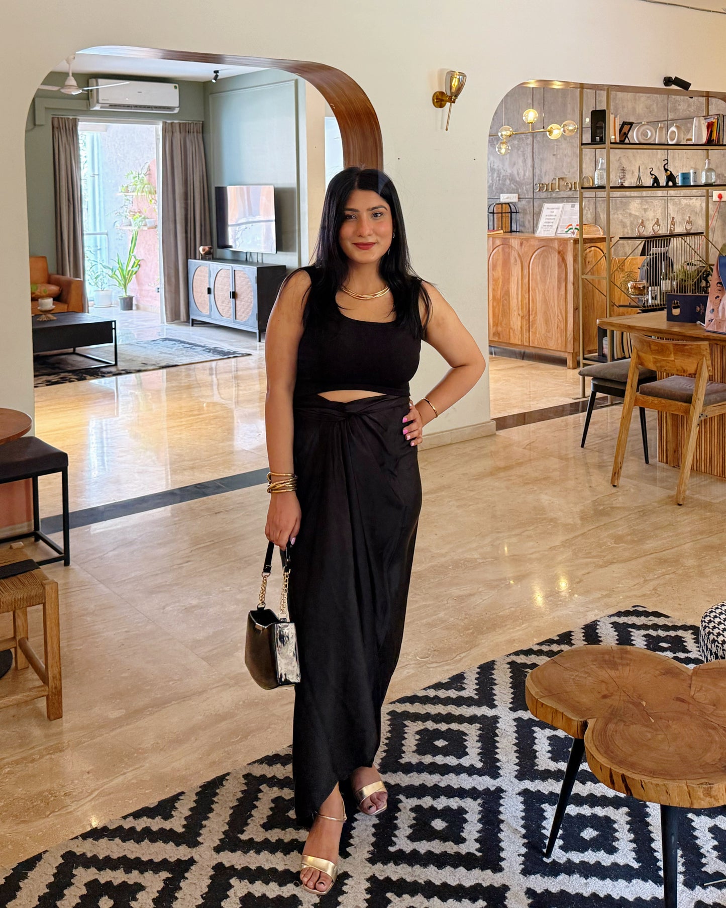 Wrap-Around Black Dhoti Drape Skirt – Chic & Versatile Ethnic Fusion Wear