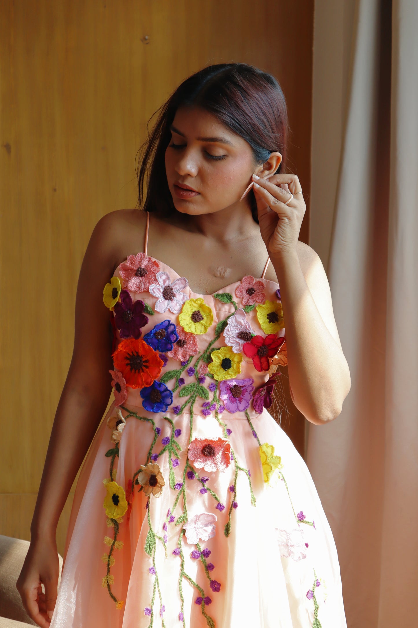 "Garden Bloom" Embroidered Dress