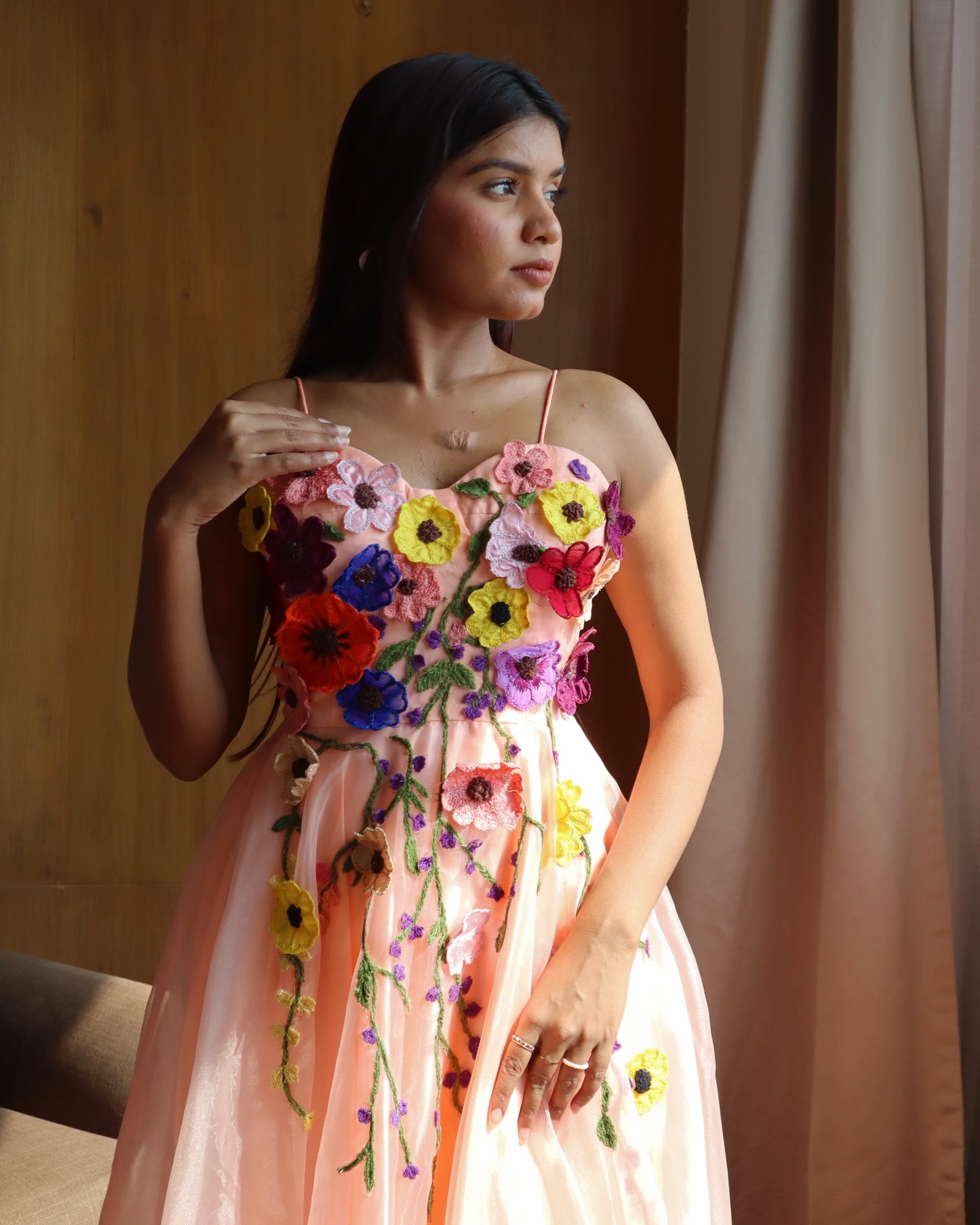 "Garden Bloom" Embroidered Dress