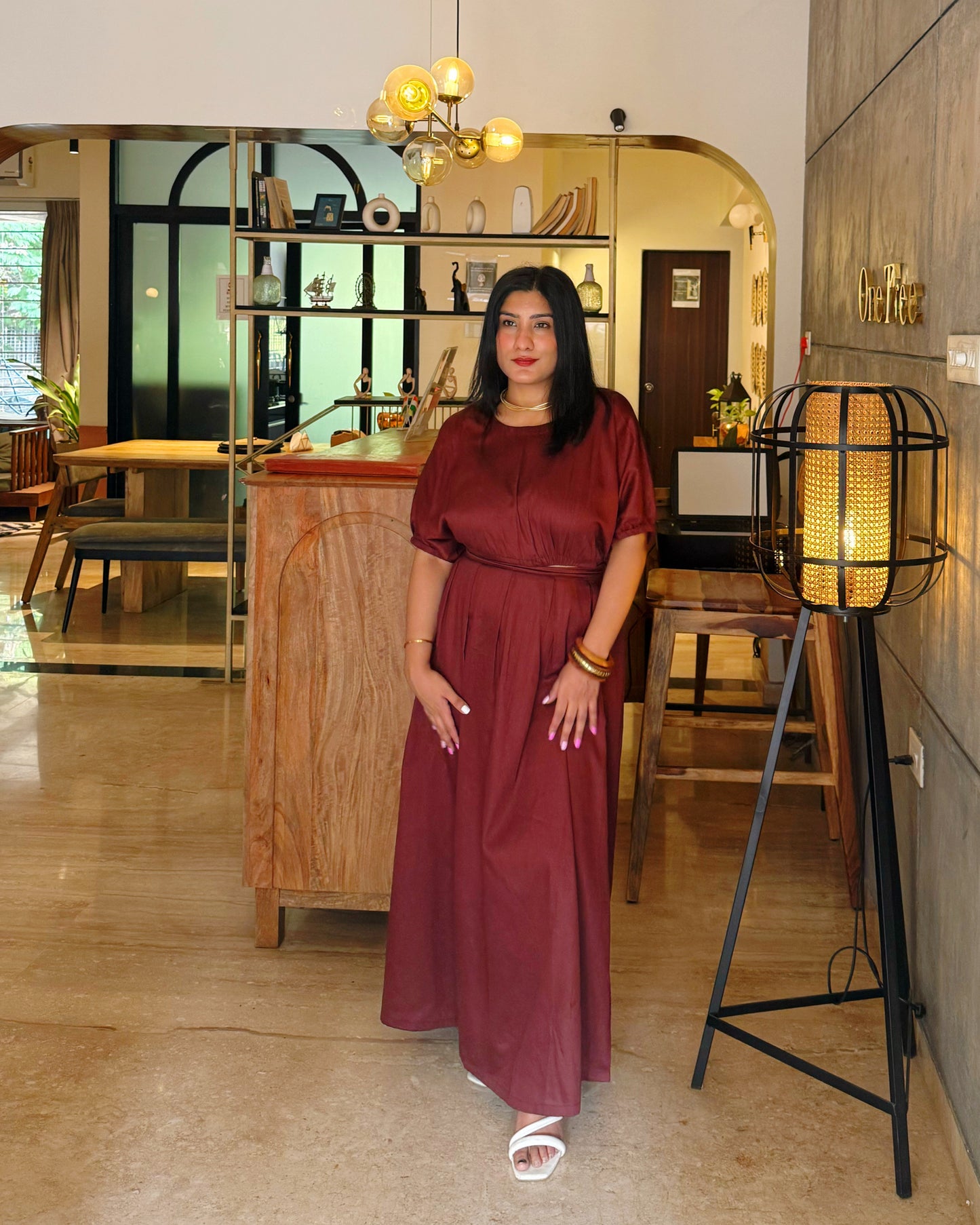 Timeless Brown Skirt Set