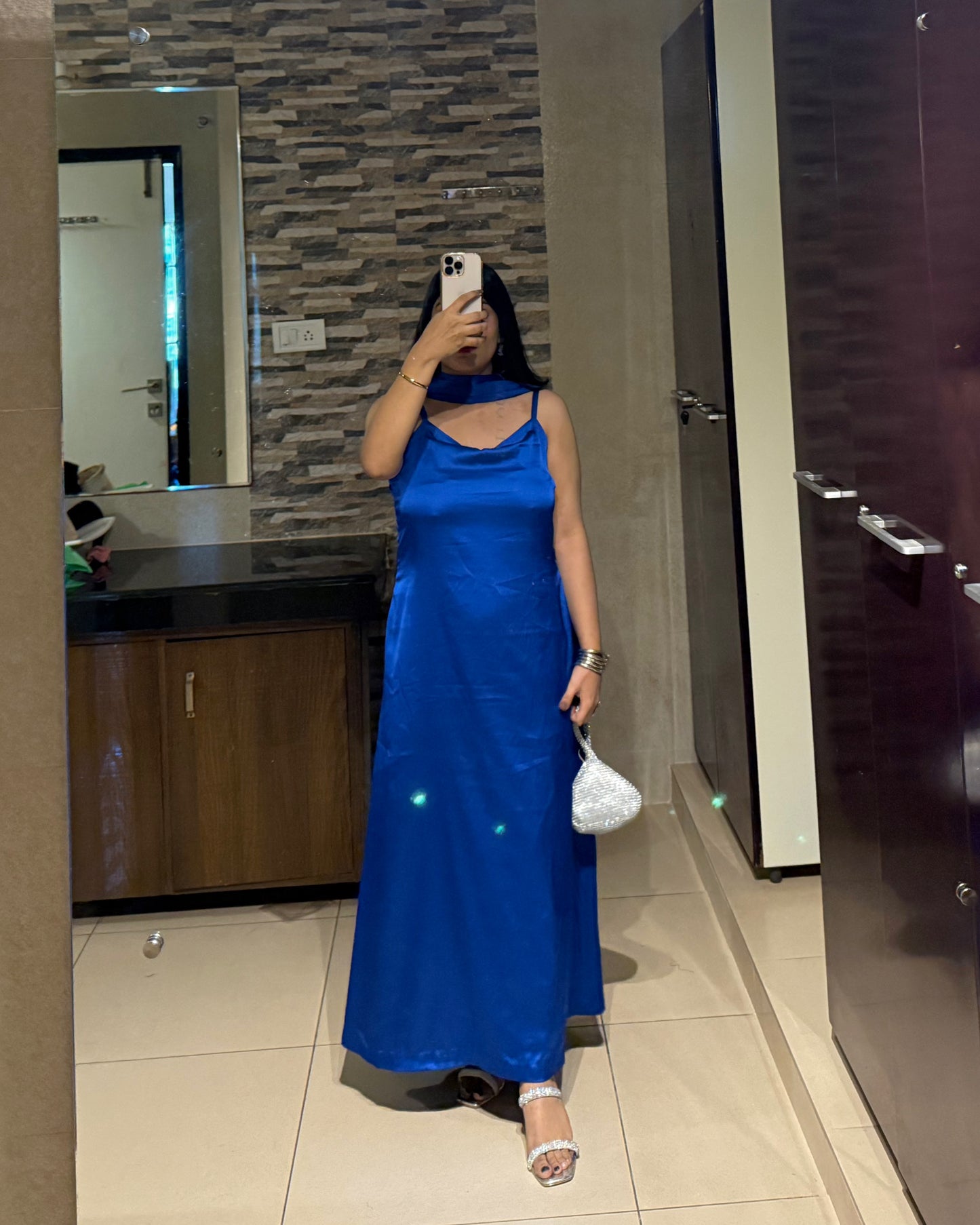 Royal Blue Luxe Satin Gown
