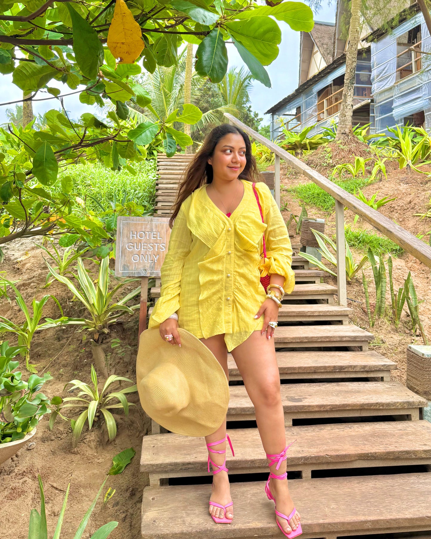 Sunny Yellow Ruffle Shirt with Matching Shorts Co-ord Set