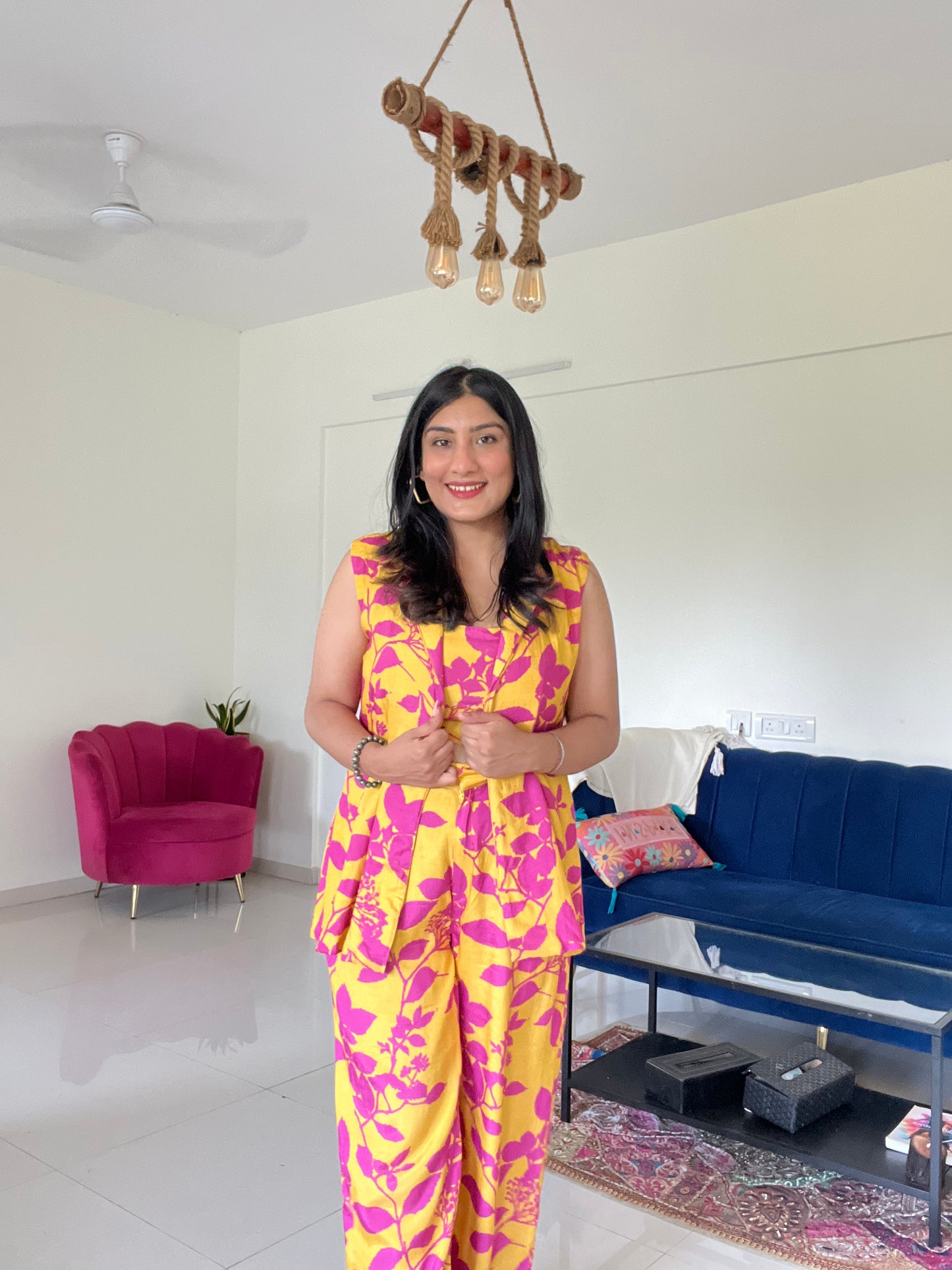 Haldi Pink Co-ord Set (Summer Edition)