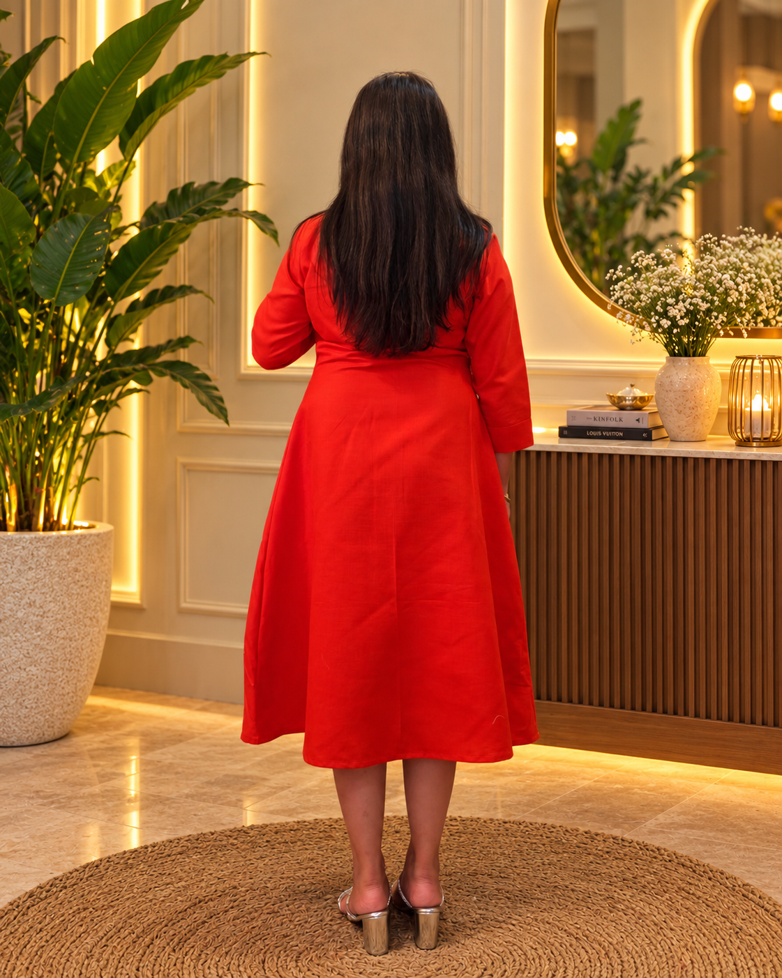 The Sunehri Dress Embroidered Shirt Dress