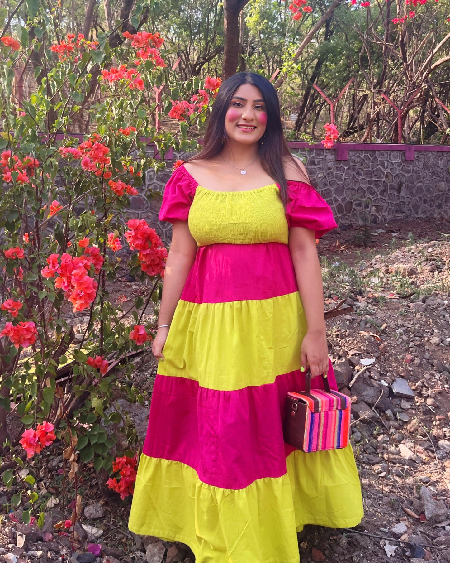 Neon Green & Pink Dress