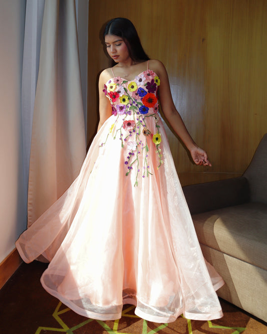 "Garden Bloom" Embroidered Dress