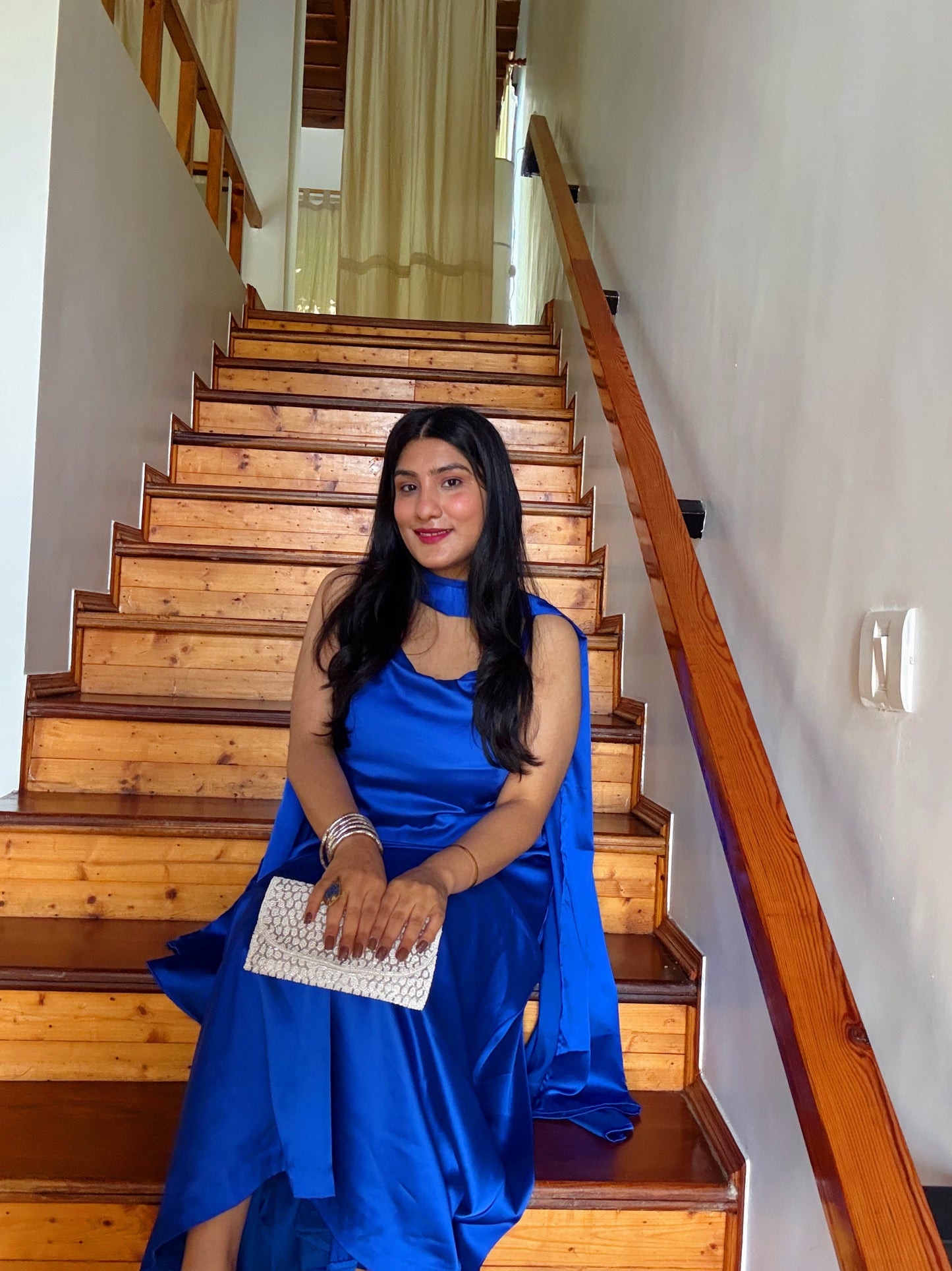 Royal Blue Luxe Satin Gown