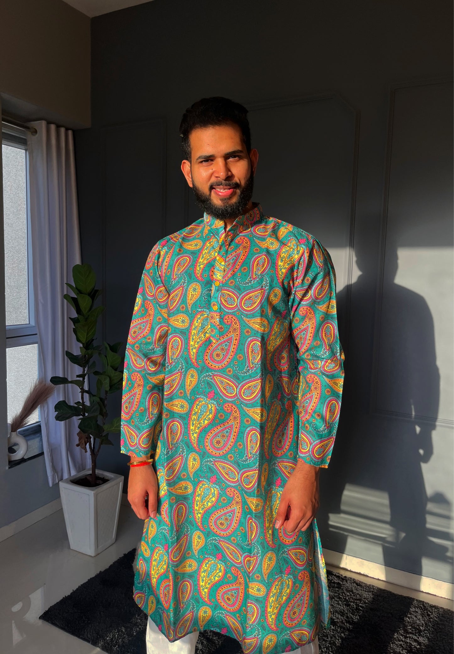 Paisley Green Kurta