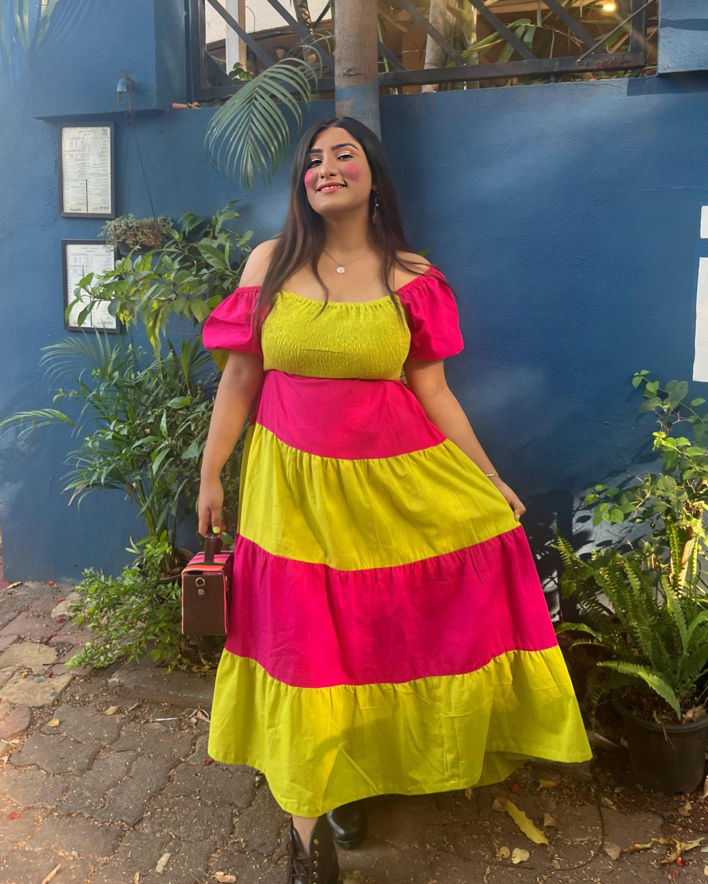 Neon Green & Pink Dress