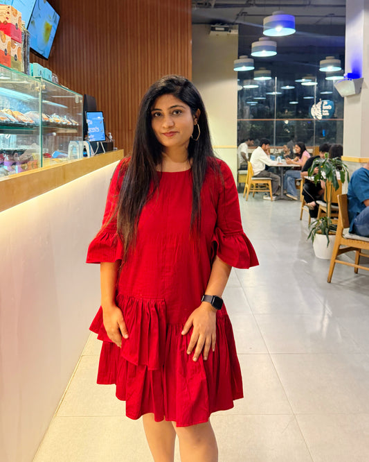 Red Ruffle Dress