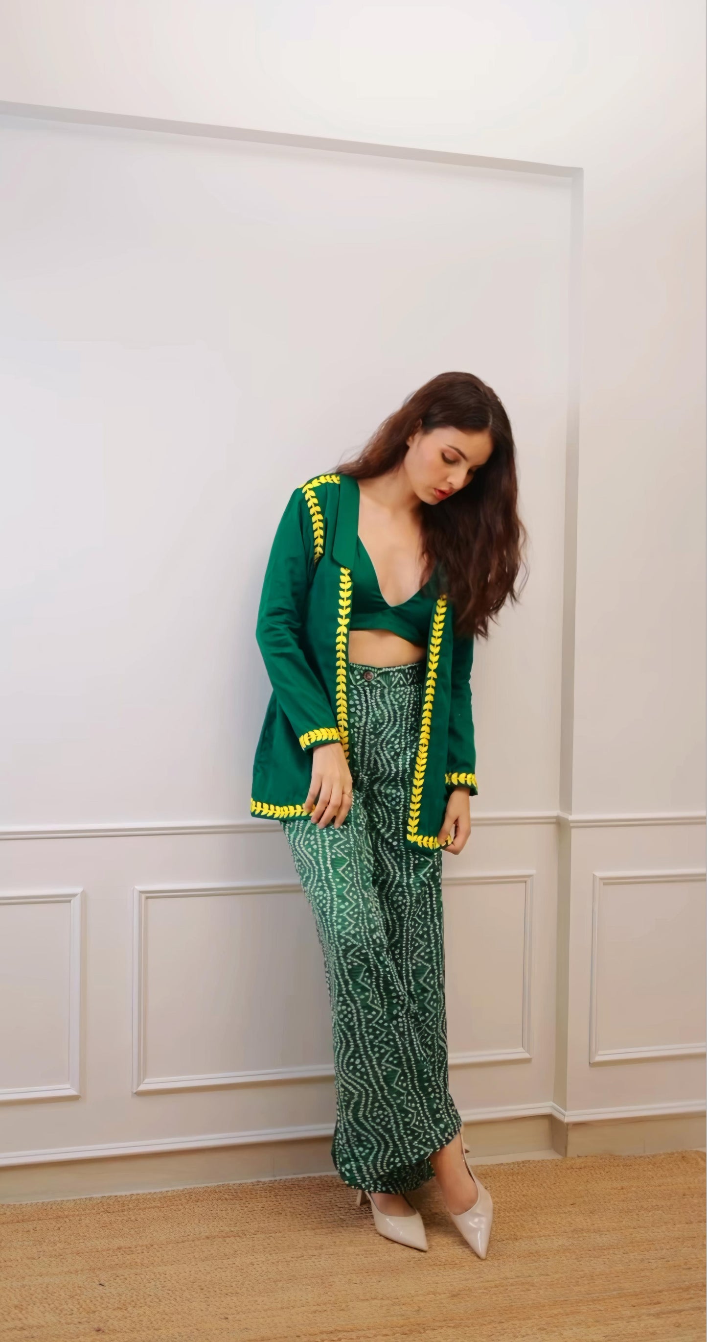 Bandhani Royal Green Co-Ord Set