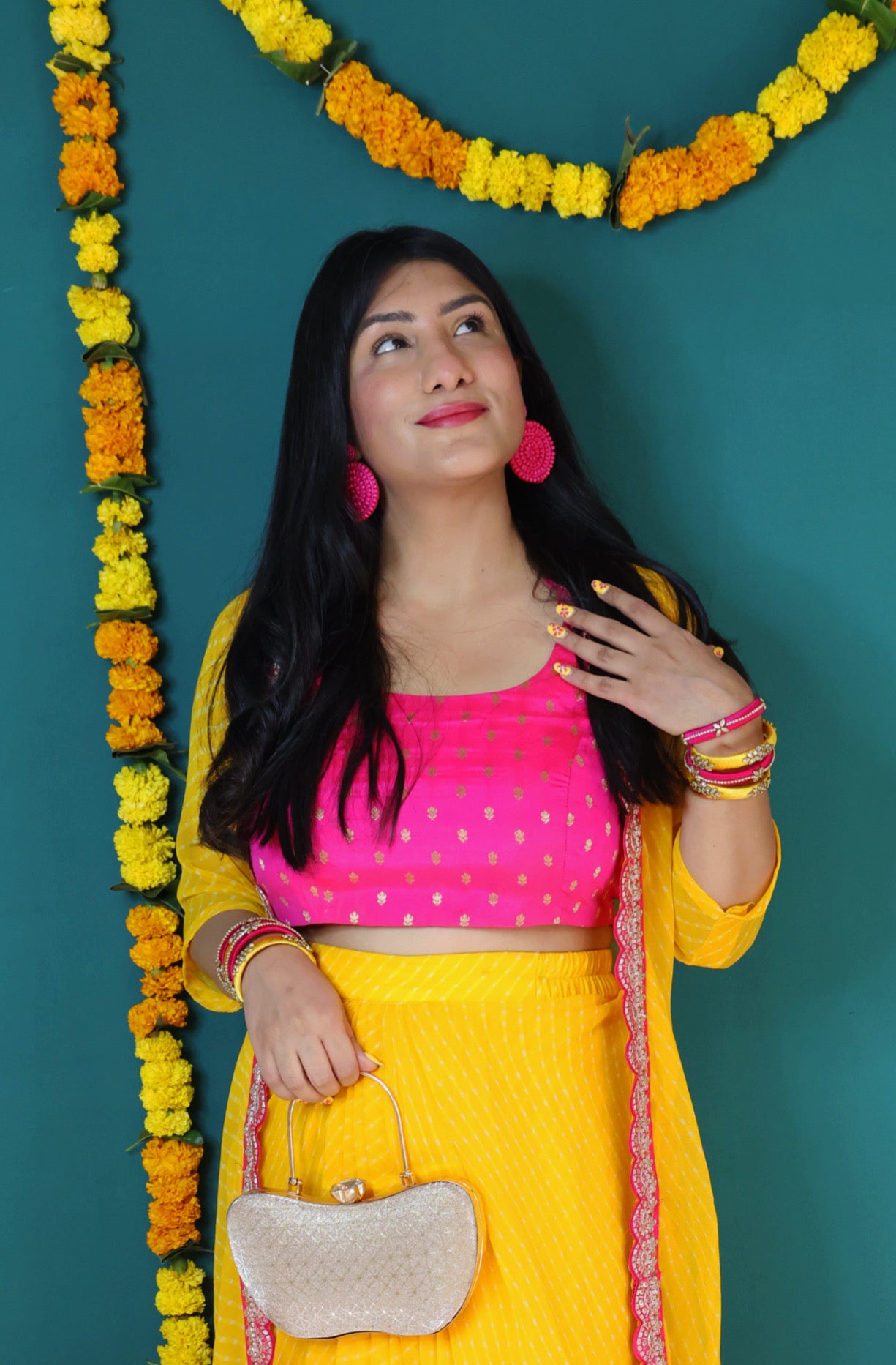 Leheriya Haldi Pink 3pc Set