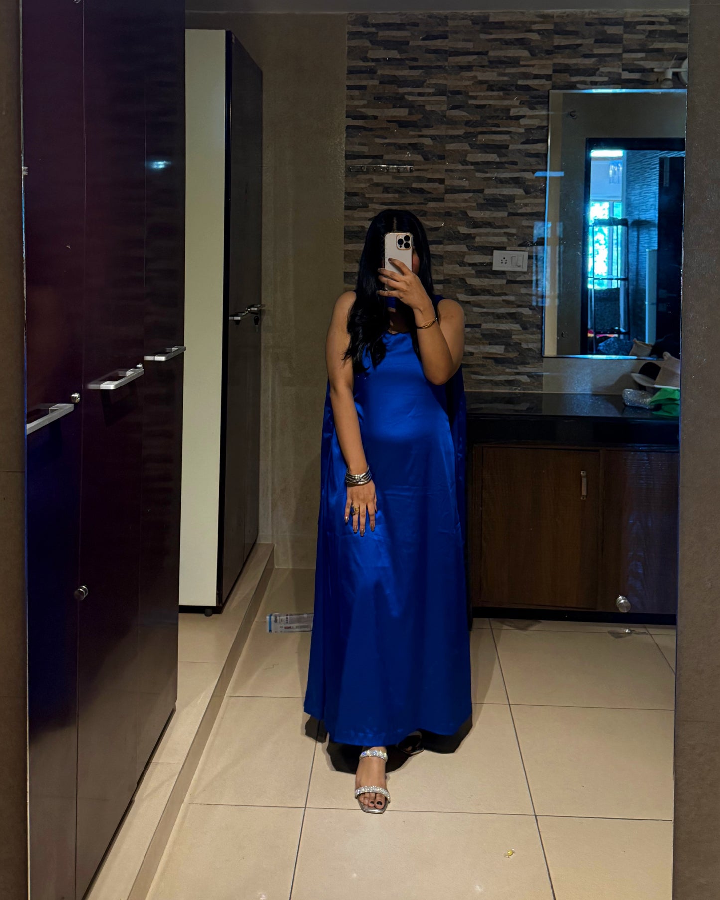 Royal Blue Luxe Satin Gown