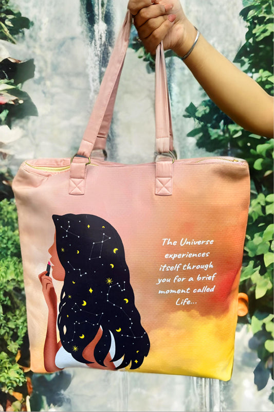 Universe Experiences Itself Through A Brief Moment Called Life Tote Bag