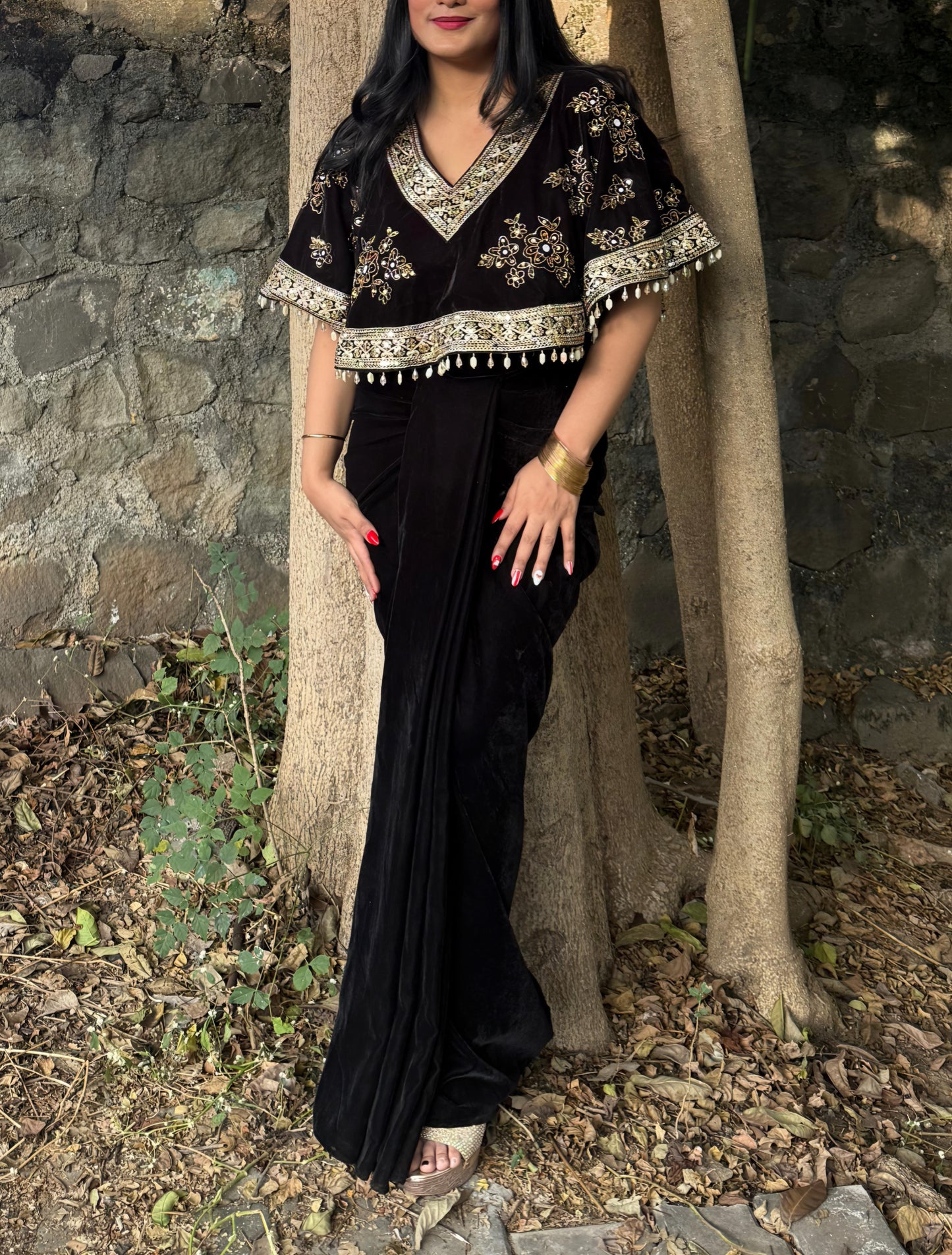 Egyptian goddess Velvet Dhoti Skirt