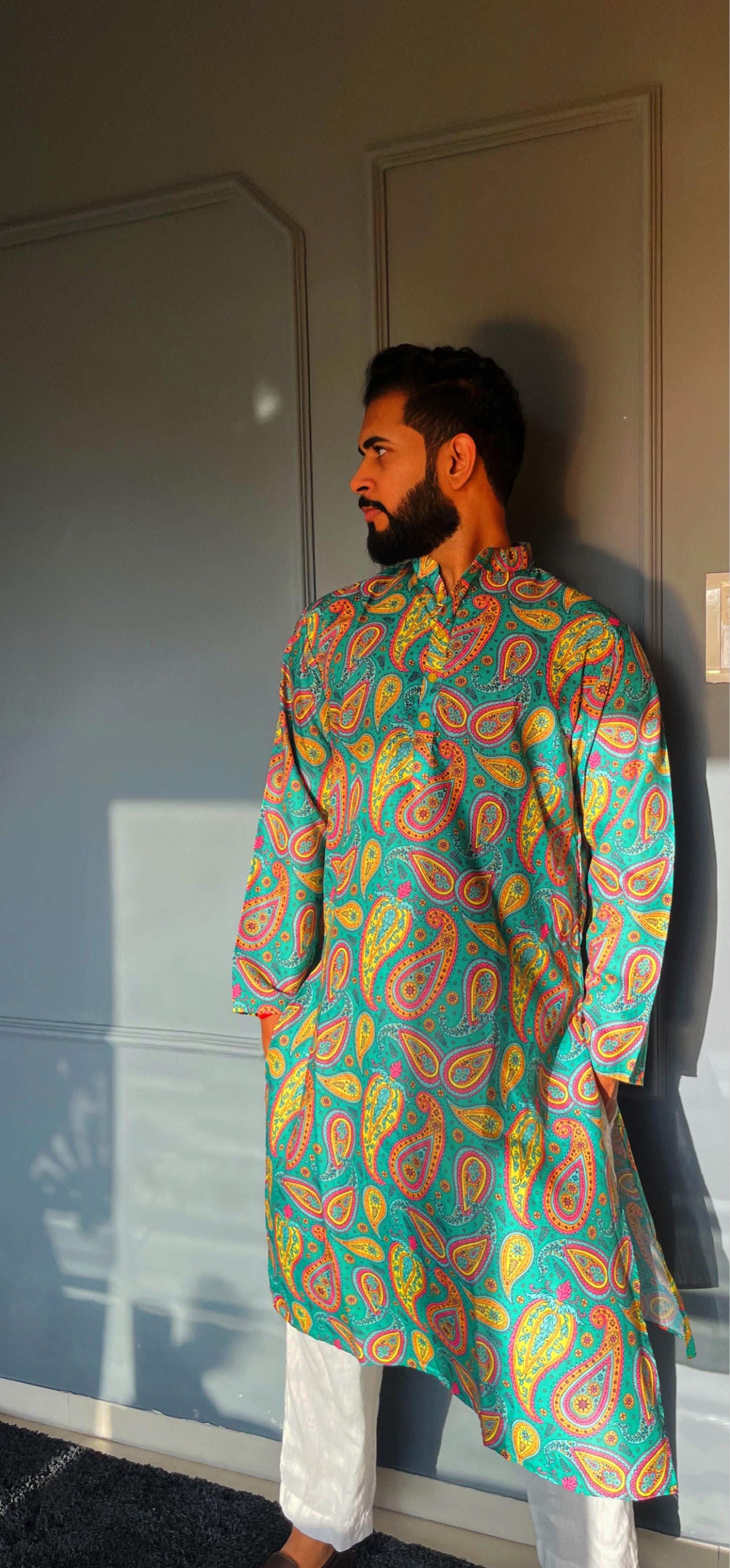 Paisley Green Kurta