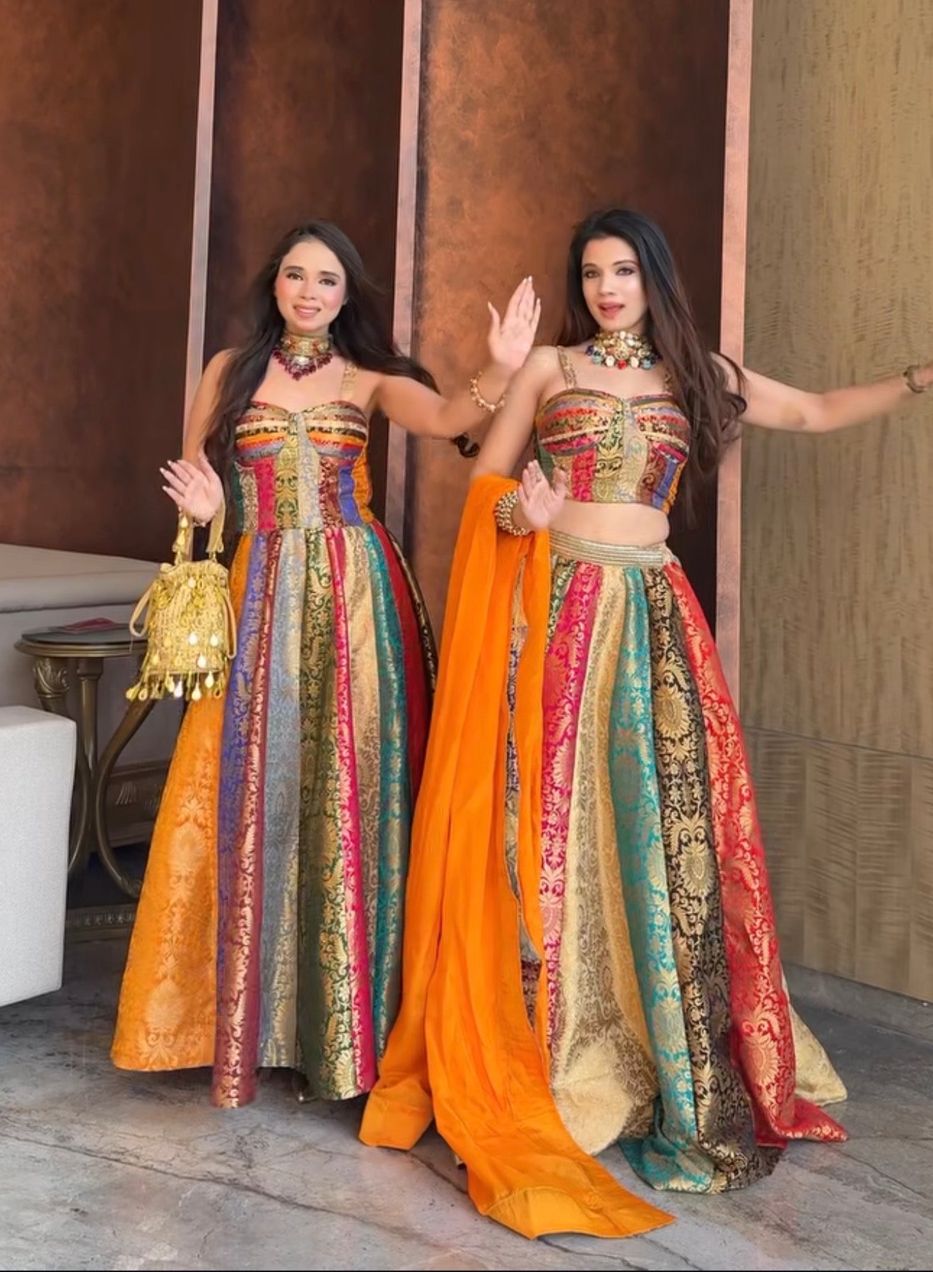 Brocade Patchwork Dress