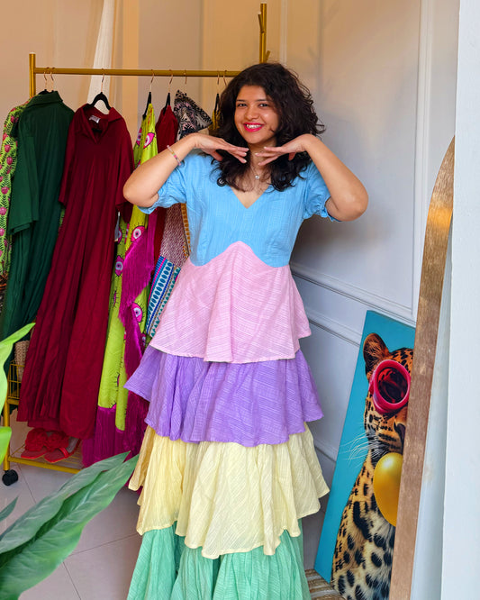 The Cotton Candy Tiered Dress