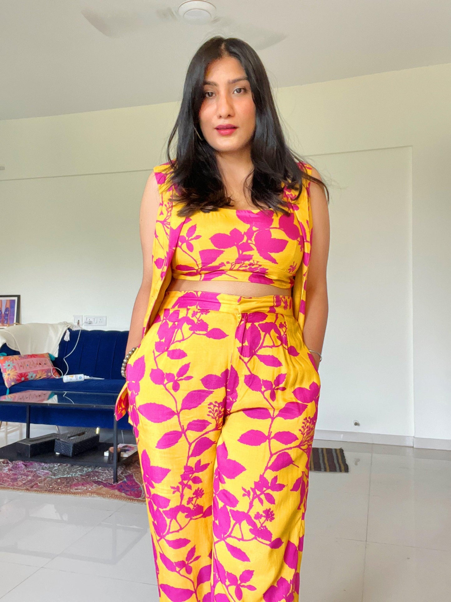 Haldi Pink Co-ord Set (Summer Edition)