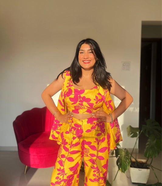 Haldi Pink Co-ord Set (Summer Edition)