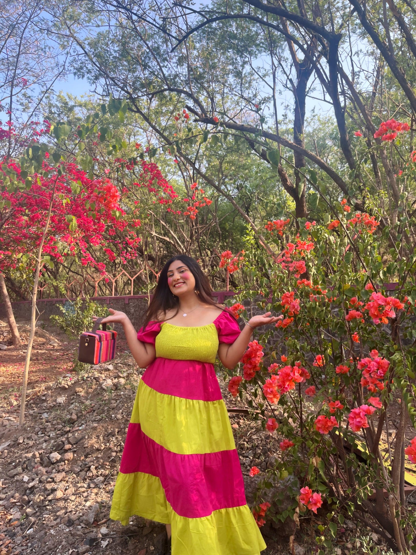 Neon Green & Pink Dress