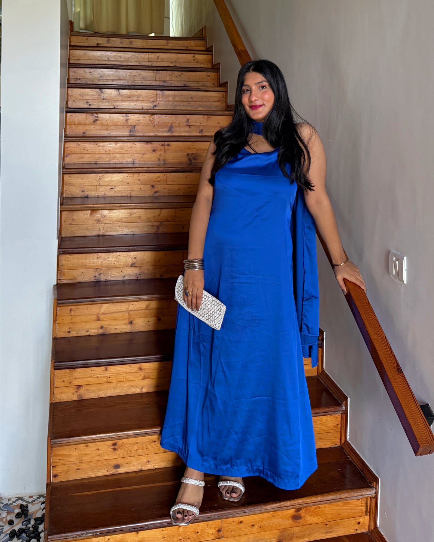 Royal Blue Luxe Satin Gown