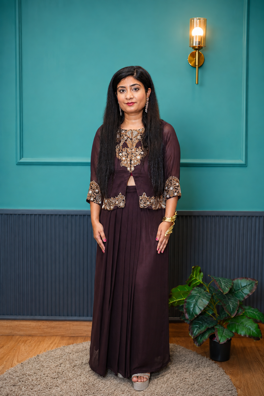 Premium Embroidered Festive Co-Ord Set