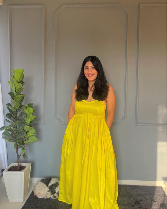 Deepika Padukone Inspired Radiant Yellow Dress