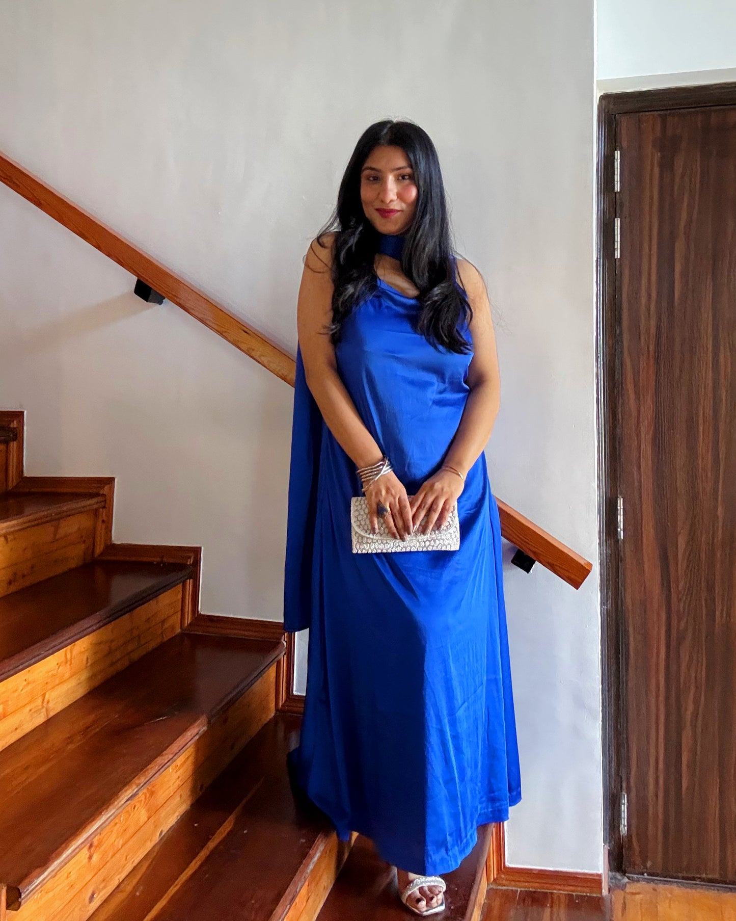 Royal Blue Luxe Satin Gown