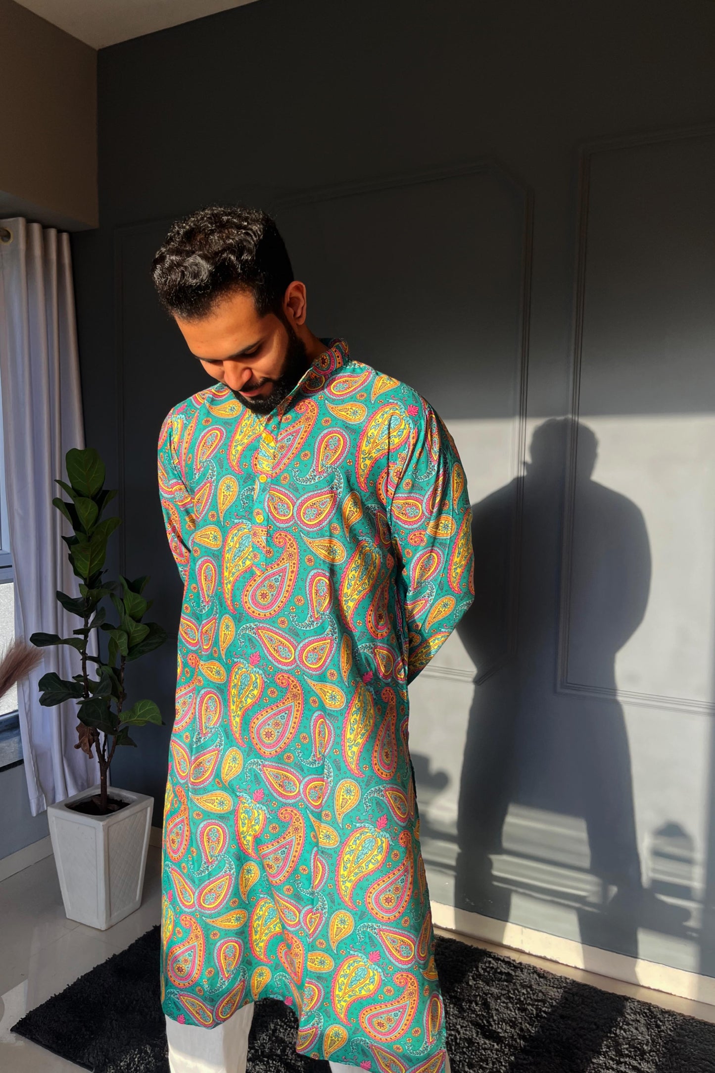 Paisley Green Kurta