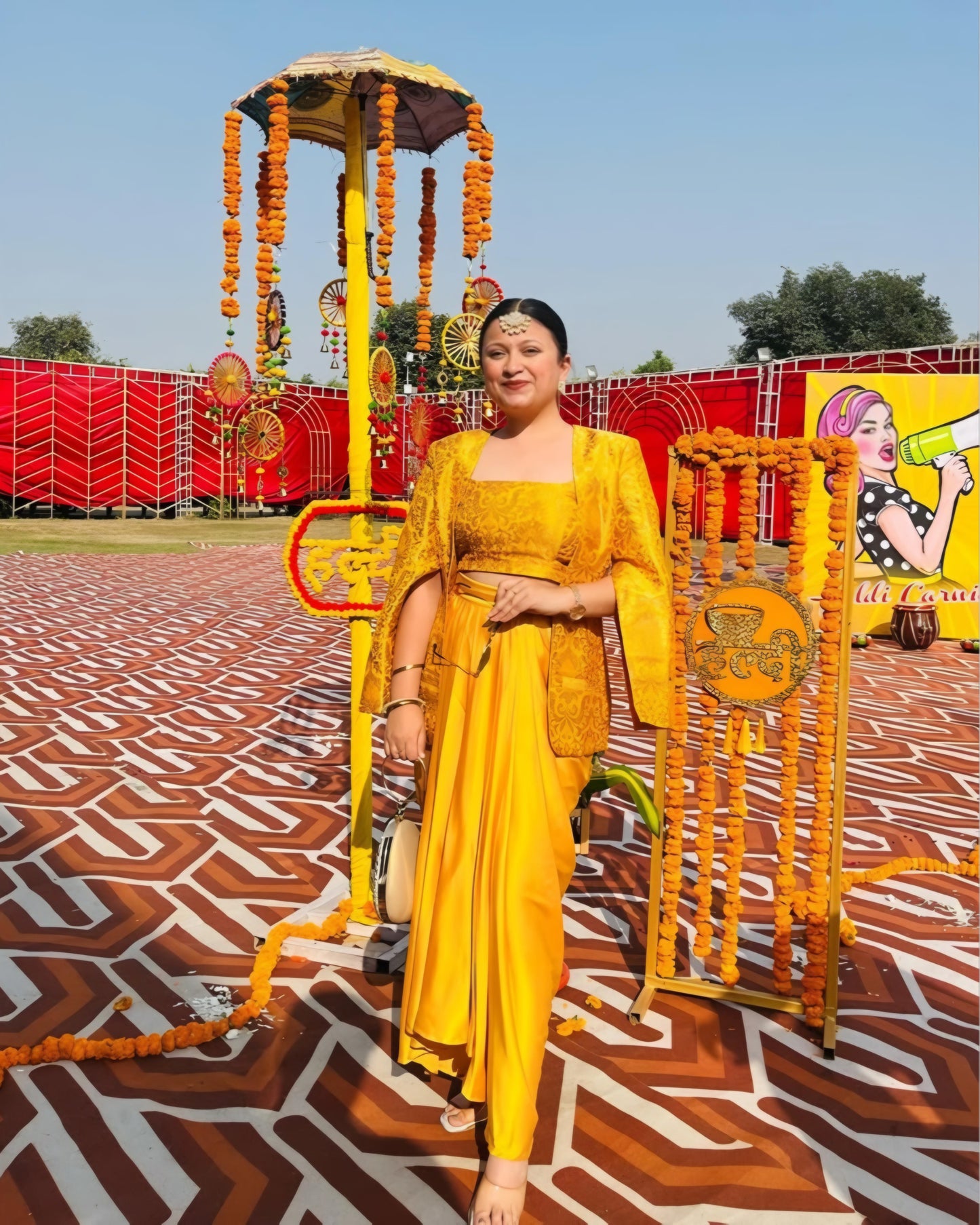 Haldi Coat & Dhoti Set