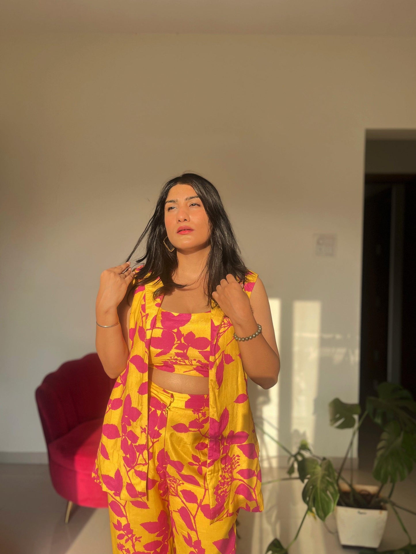 Haldi Pink Co-ord Set (Summer Edition)