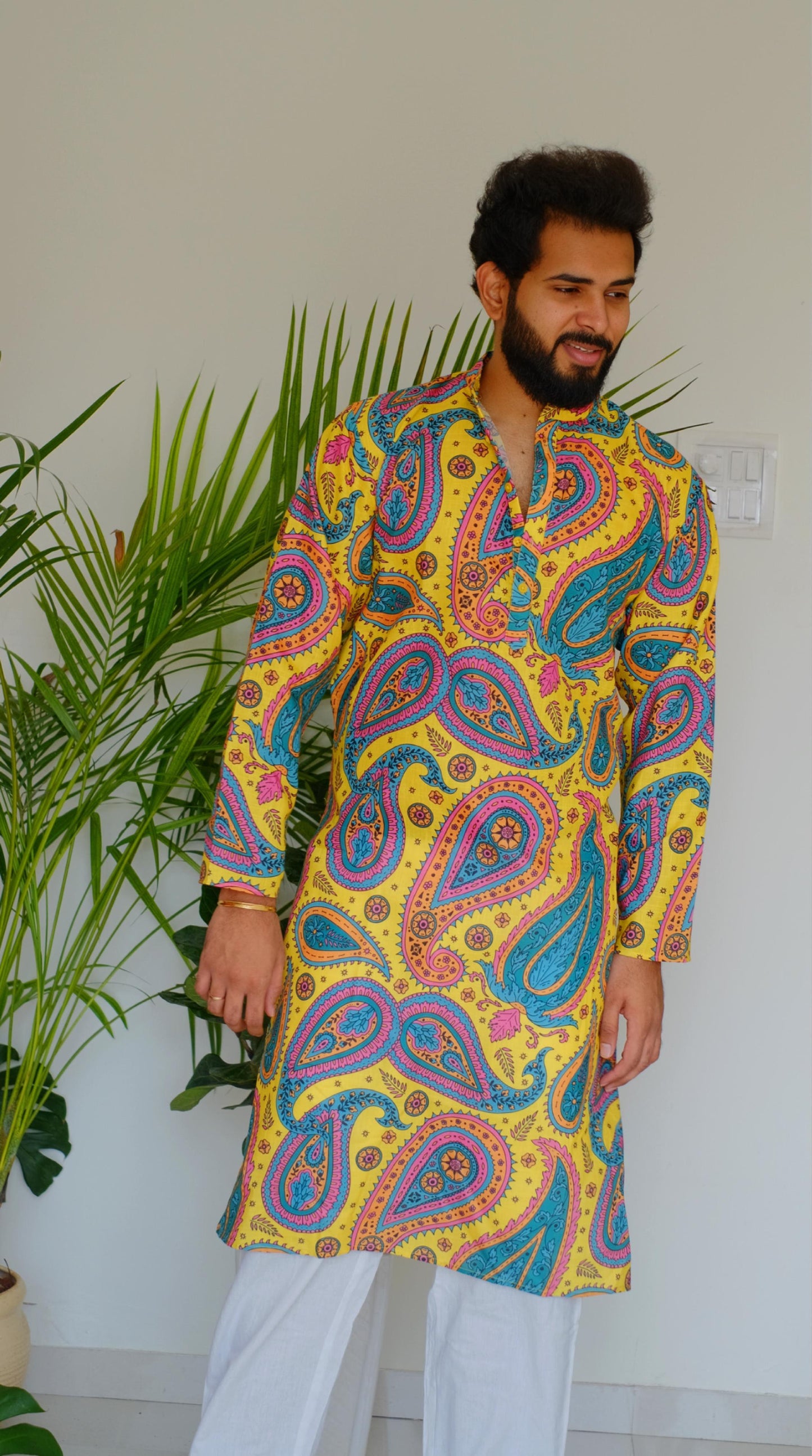 Paisley Yellow Kurta