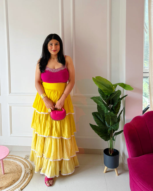 Sunshine Ruffle Dream Skirt ☀️💛