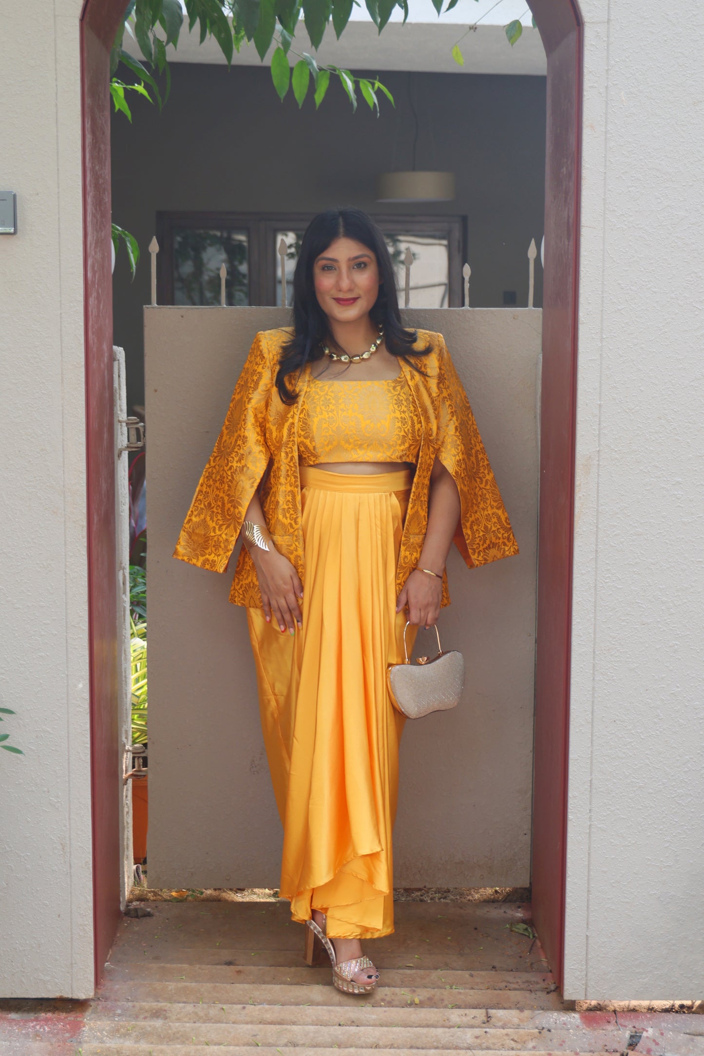 Haldi Coat & Dhoti Set