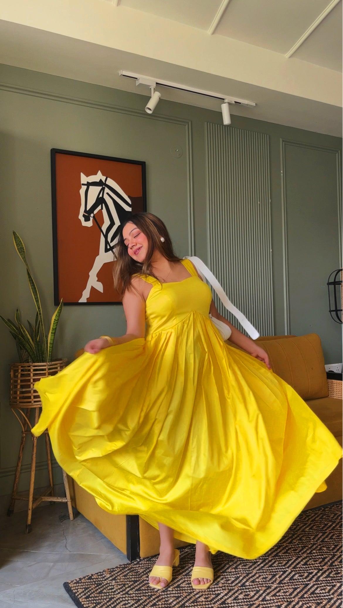 Deepika Padukone Inspired Radiant Yellow Dress