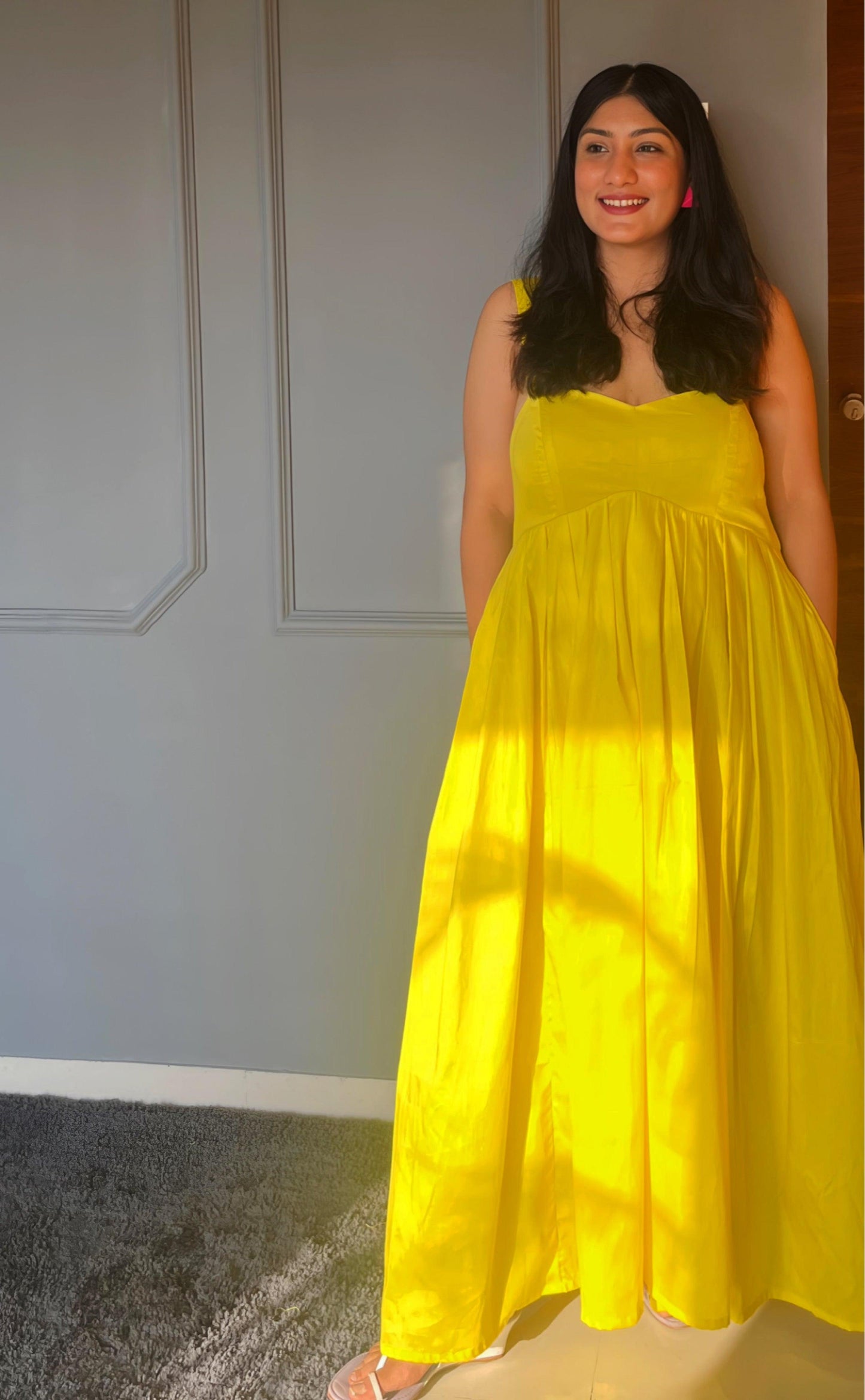 Deepika Padukone Inspired Radiant Yellow Dress