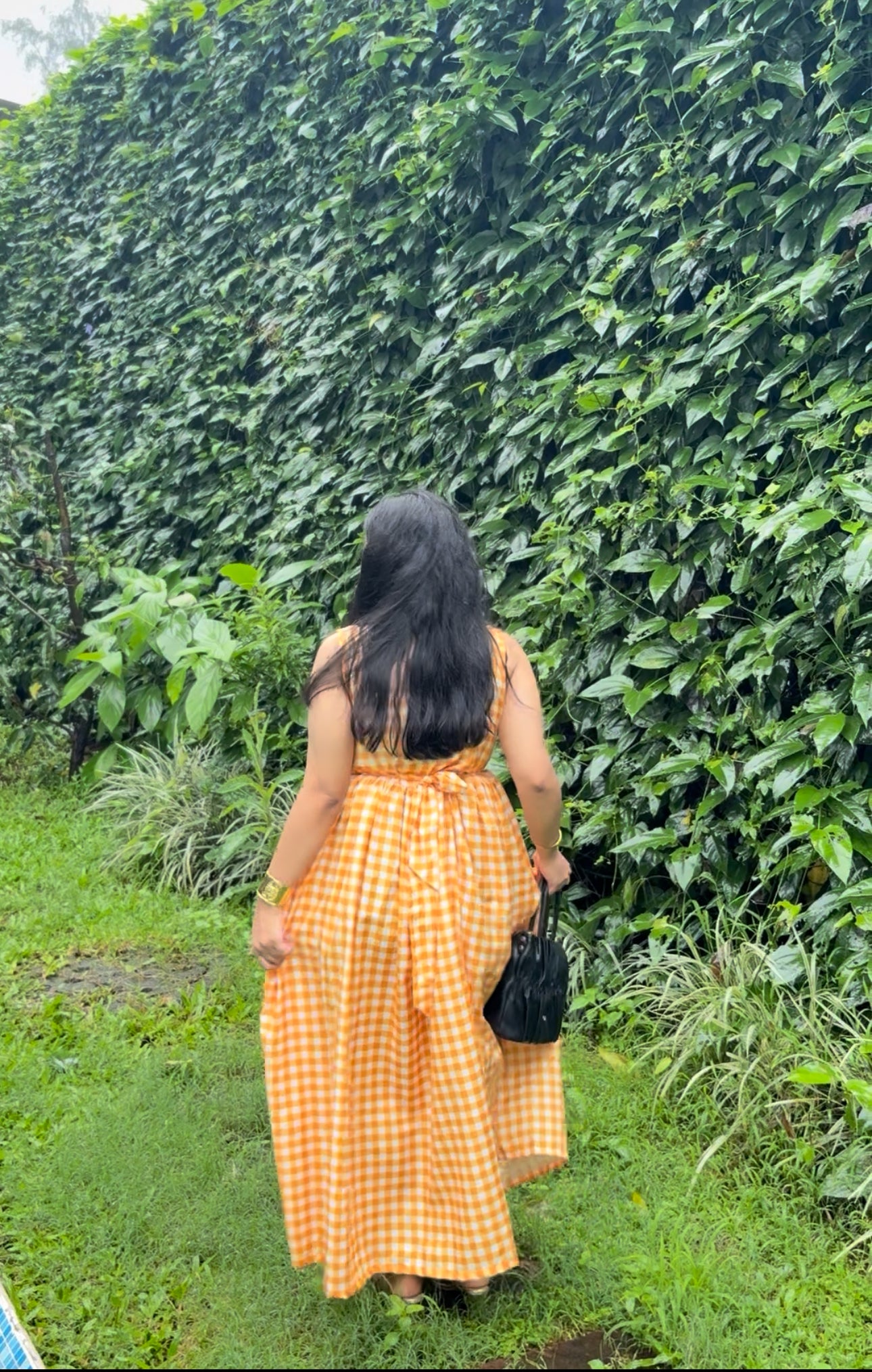 Golden Hour Gingham Maxi